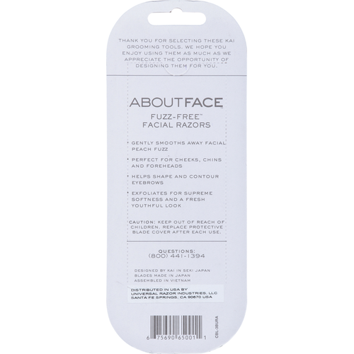AboutFace Facial Razors, Fuzz-Free